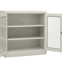 Büroschrank Hellgrau 90x40x90 cm Stahl