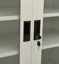 Büroschrank Hellgrau 90x40x90 cm Stahl