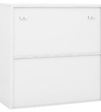 Büroschrank mit Schiebetür Weiß 90x40x90 cm Stahl