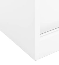 Büroschrank mit Schiebetür Weiß 90x40x90 cm Stahl