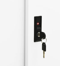 Büroschrank mit Schiebetür Weiß 90x40x90 cm Stahl