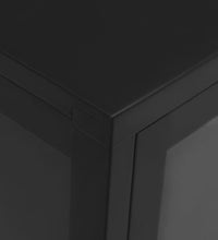 Sideboard Schwarz 70x35x70 cm Stahl und Glas
