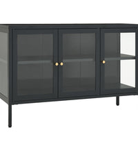 Sideboard Anthrazit 105x35x70 cm Stahl und Glas