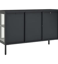 Sideboard Anthrazit 105x35x70 cm Stahl und Glas