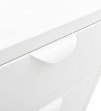 Sideboard Weiß 75x35x70 cm Stahl und Hartglas