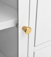 Sideboard Weiß 75x35x70 cm Stahl und Hartglas