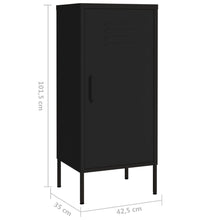 Lagerschrank Schwarz 42,5x35x101,5 cm Stahl