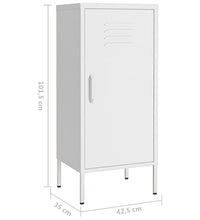 Lagerschrank Weiß 42,5x35x101,5 cm Stahl