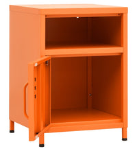 Nachttisch Orange 35x35x51 cm Stahl
