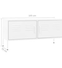 TV-Schrank Weiß 105x35x50 cm Stahl