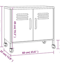 Lagerschrank Rosa 60x35x56 cm Stahl