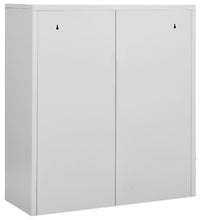 Büroschrank Hellgrau 90x40x102 cm Stahl