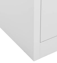 Büroschrank Hellgrau 90x40x102 cm Stahl