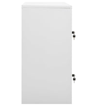 Schließfachschrank Hellgrau und Rot 90x45x92,5 cm Stahl