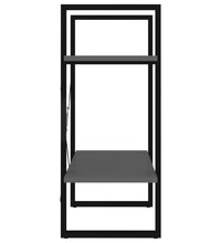 Bücherregal 2 Fächer Grau 60x30x70 cm Holzwerkstoff