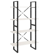 Bücherregal 4 Böden Weiß 80x30x140 cm Massivholz Kiefer