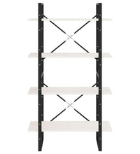 Bücherregal 4 Böden Weiß 80x30x140 cm Massivholz Kiefer