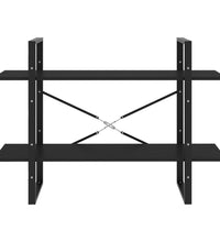 Bücherregal 2 Fächer Schwarz 100x30x70 cm Holzwerkstoff