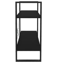 Bücherregal 2 Fächer Schwarz 100x30x70 cm Holzwerkstoff