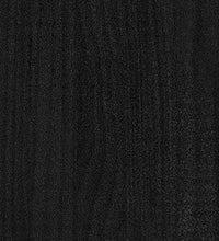 Bücherregal 3 Böden Schwarz 40x30x105 cm Massivholz Kiefer