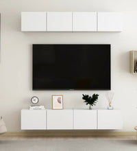 TV-Schränke 4 Stk. Weiß 80x30x30 cm Holzwerkstoff