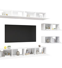 6-tlg. TV-Schrank-Set Weiß Holzwerkstoff