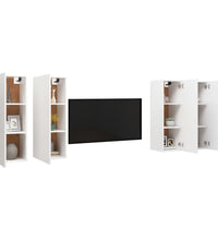 TV-Schränke 4 Stk. Weiß 30,5x30x90 cm Holzwerkstoff