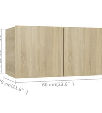 TV-Schränke 4 Stk. Sonoma-Eiche 60x30x30 cm Holzwerkstoff