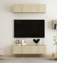 TV-Schränke 4 Stk. Sonoma-Eiche 60x30x30 cm Holzwerkstoff