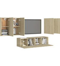 6-tlg. TV-Schrank-Set Sonoma-Eiche Holzwerkstoff