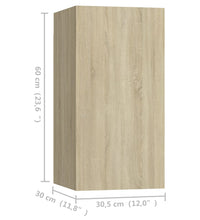 TV-Schränke 4 Stk. Sonoma-Eiche 30,5x30x60 cm Holzwerkstoff