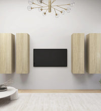 TV-Schränke 4 Stk. Sonoma-Eiche 30,5x30x110 cm Holzwerkstoff