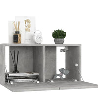 6-tlg. TV-Schrank-Set Betongrau Holzwerkstoff