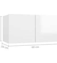TV-Schränke 4 Stk. Hochglanz-Weiß 60x30x30 cm Holzwerkstoff