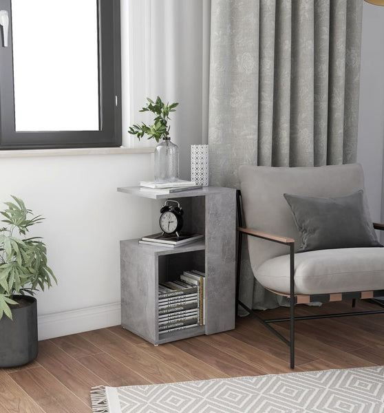 Beistelltisch Betongrau 36x30x56 cm Holzwerkstoff