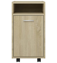 Beistellschrank mit Rollen Sonoma-Eiche 33x38x60 cm