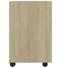 Beistellschrank mit Rollen Sonoma-Eiche 33x38x60 cm