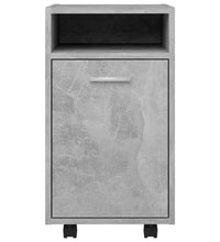Beistellschrank mit Rollen Betongrau 33x38x60 cm Holzwerkstoff