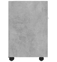Beistellschrank mit Rollen Betongrau 33x38x60 cm Holzwerkstoff