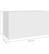 Aufbewahrungstruhe Weiß 84x42x46 cm Holzwerkstoff