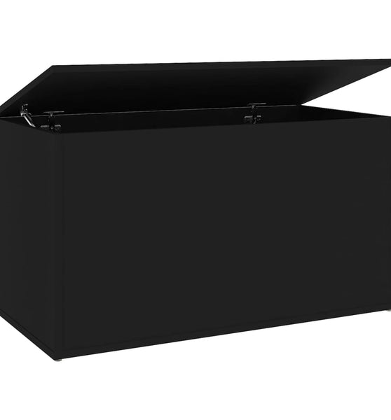 Aufbewahrungstruhe Schwarz 84x42x46 cm Holzwerkstoff