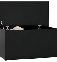 Aufbewahrungstruhe Schwarz 84x42x46 cm Holzwerkstoff