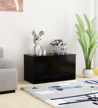 Aufbewahrungstruhe Schwarz 84x42x46 cm Holzwerkstoff