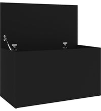 Aufbewahrungstruhe Schwarz 84x42x46 cm Holzwerkstoff