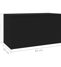 Aufbewahrungstruhe Schwarz 84x42x46 cm Holzwerkstoff