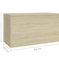 Aufbewahrungstruhe Sonoma-Eiche 84x42x46 cm Holzwerkstoff