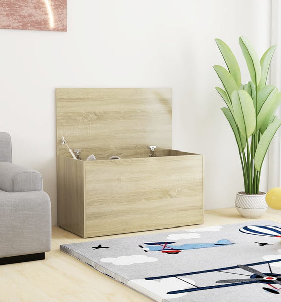 Aufbewahrungstruhe Sonoma-Eiche 84x42x46 cm Holzwerkstoff