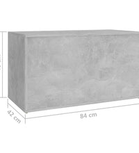 Aufbewahrungstruhe Betongrau 84x42x46 cm Holzwerkstoff
