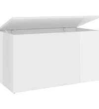 Aufbewahrungstruhe Hochglanz-Weiß 84x42x46 cm Holzwerkstoff