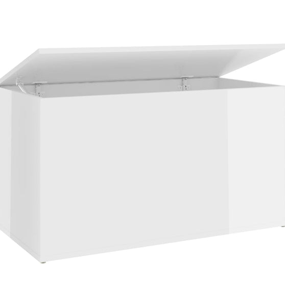 Aufbewahrungstruhe Hochglanz-Weiß 84x42x46 cm Holzwerkstoff